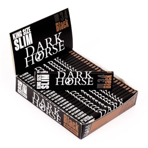 Box of 25 Packs of Rolling Sheets - Dark Horse Black